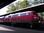 BR 218 824-1 steht in Bad Harzburg am 21.5.07 und fhrt 20.46 wieder nach Hannover HBF