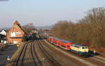 218 460-4 und 218 438-0 mit der RB 23321 (Aschaffenburg Hbf-Miltenberg) in Obernburg 28.2.18