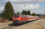 218 427-3 mit dem RE 3204 (Ulm Hbf-Neustadt(Schwarzw)) bei Unadingen 14.3.18