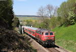 218 417-4 mit dem RE 26389 (Villingen(Schwarzw)-Neustadt(Schwarzw)) bei Hüfingen 27.4.18