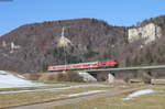 218 436-4 mit dem RE 22321 (Donaueschingen-Ulm Hbf) bei Fridingen 15.2.19