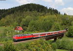 218 499-2 mit dem RE 26398 (Ludwigsburg-Hausach) bei Schenkenzell 18.5.19