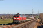 218 423-2 und 218 463-8 mit dem EC 194 (München Hbf-Zürich HB) bei Tannen 29.12.19