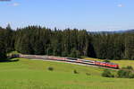 218 430-7 und 218 422-4 mit dem EC 195 (Zürich HB-München Hbf) bei Heimhofen 7.7.20