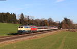 218 446-3 und 218 452-1 mit dem EC 194 (München Hbf-Zürich HB) bei Wohmbrechts 14.11.20