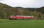 218 433-1 mit dem RE 3229 (Donaueschingen-Ulm Hbf) bei Immendingen 19.5.21