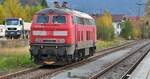 Durch die Bauarbeiten auf der Mittenwaldbahn  verirrte  sich ab und zu mal 218 415-8 nach Mittenwald.