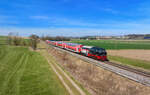 218 497 mit RB40 am 22.03.2023 bei Weidenbach.