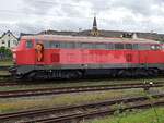 Die Baureihe 218, aufgenommen im Bahnhofsbereich Bad Hönningen am 04.04.2024