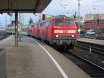 BR 218 387-9 in Doppeltraktion mit EC im Nrnberger Hauptbahnhof