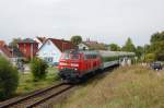 218 488 vom BW Kempten am 12.09.2008 mit dem RE 453 von Nrnberg nach Prag in Amberg. Da die 218 138 kaputt ging musste diese Ersatzlok aus Kempten anreisen, da es in Regensburg keine Ersatzlok mehr gibt!