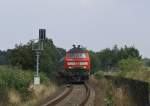 218 461-2 am 14.08.2007 mit einer RB nach Lbeck Hbf kurz vorm Erreichen des Haltepunkts Lbeck-Kcknitz.