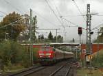 218 256-6 am 16.10.2008 mit einer RB nach Hamburg Hbf in Bargteheide.