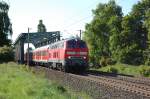 218 447-1 bei berquerung des Mittellandkanals am 13.05.2009   bei Peine