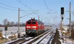 218 397-8 und 218 341-6 am 6.03.2010 mit IC 2170 nach Westerland bei Herzhorn.