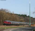 218 387-9 mit dem RE 12077 (Kln Deutz-Trier Hbf) bei Kall 5.4.10