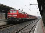 218 333 abgestellt in Reichenbach(Vogtl.)Die Lok ist seit 3 Tagen mit leeren Waggons im Vogtland unterwegs.Weiss jemand warum?14.04.2010.