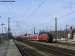 218 418-2 mit RB 27053 nach Mhldorf bei der Durchfahrt durch Mnchen-Heimeranplatz, 20.03.2010