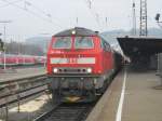Am 23.10.2010 wartete 218 459-6 in Ulm auf die Abfahrt nach Kempten (Allgu).