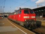 Am 23.10.2010 standen 218 456-2 und 218 432-3 mit ihrem IC 2013 in Ulm und warteten auf die weiterfahrt nach Oberstdorf.