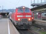 Am 23.10.2010 wartete 218 494-3 in Ulm auf die Ausfahrt nach Lindau.