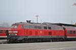 218 451-3, steht am 21.10.2010 mit RB nach Hannover nach Goslar zur Abfahrt bereit.