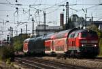 218 423 mit RE nach Mhldorf Obb. am 01.08.2010 bei der Durchfahrt durch Mnchen Heimeranplatz.