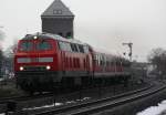 Die 218 139-4 fuhr am 07.01.2011 mit als RB23 von Euskirchen nach Bonn, hier kurz nach dem halt in Rheinbach