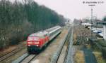 Von November 2000 bis Oktober 2001 setzte die DB die schweren Dieselloks der Baureihe 218 auf den mittelfrnkischen Nebenbahnen ein.