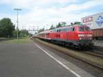 Hier 218 474-5 mit RE14067 von Hannover Hbf. nach Bad Harzburg, bei der Einfahrt am 22.5.2011 in Bad Harzburg.