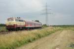 218 105-5 fhrt mit der RB 23 zwichen Rheinbach und Meckenheim.