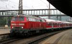 218 326-7 mit dem IRE 4207 (Ulm Hbf-Lindau Hbf) in Ulm HBf 28.7.11 