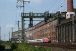 218 838 mit dem IC2807(Ersatz fr ICE) von Bremen nach Hannover kurz vor dem Ziel.