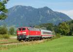 Zurck am  Oberstdorfer Bhnle  (VII):  Vielfalt  eines Motives - Zum Abschluss meiner diesjhrigen Fotoserie an der Bahnstrecke nach Oberstdorf, bekam ich noch ein ganz besonderes  Sahnehubchen 