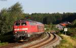 218 459-6 mit der RB 57530 (Memmingen-Lindau Hbf) bei Bodolz 11.8.11