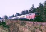 218 206-1 bei Nrnberg, August 1985.