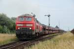 218 340-8 und eine weitere 218 mit einem Sylt Shuttle in Keitum am 07.07.12