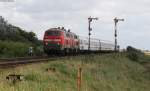 218 314-3 und 315-0 mit dem IC 2310 (Frankfurt(Main)Hbf-Westerland(Sylt) in Keitum 7.8.12