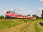 Am 9.Juni 2012 war 218 473 mit einem RE aus Bad Harzburg bei Rssing/Barnten auf dem Weg nach Hannover Hbf.