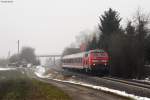 218 456-2 mit dem RE 22304 Neustadt-Rottweil bei Deilingen. Aufgenommen am 30.03.2013.