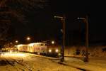 218 430-7 der DB Erzgebirgsbahn am 22.12.2012 im Bahnhof Schlettau.