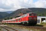 218 451-3 mit Brocken Einfahrt Ilsenburg 27.07.2007