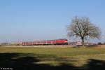 218 486 mit RE 57501 am 09.03.2014 bei Weinhausen.