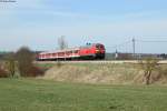 218 409-1 am IRE 3215 bei Hüfingen. Aufgenommen am 29.03.2014.