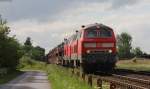 218 389-5 und 218 *** mit dem AS 1414 (Niebüll, Sylt Shuttle-Westerland(Sylt), Sylt Shuttle) bei Klanxbüll 29.5.14