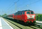 218 270 mit RB 25170 (Hannover–Soltau) am 13.06.2000 in Langenhagen Mitte