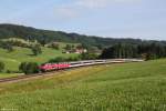 218 418 + 426 mit EC 196 am 21.06.2014 bei Ellenberg.