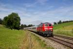 218 487-7 mit dem IC 2084 (Oberstdorf - Augsburg Hbf) bei Günzach am 08.08.14