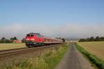 218 473-7 mit dem RE 14065 (Hannover Hbf - Bad Harzburg) in Heißum am 04.10.14