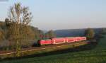 218 410-9 mit dem IRE 4205 (Ulm Hbf-Lindau Hbf) bei Lohner 27.9.14